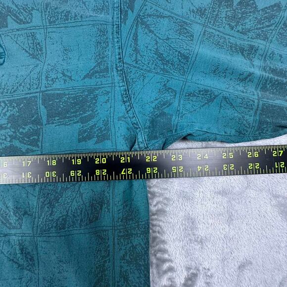 Vintage Jansport Green/Blue AOP Design Polo Shirt Size Large - Picture 5 of 6